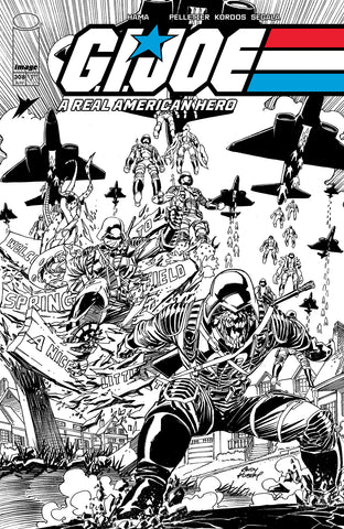 GI JOE A REAL AMERICAN HERO #308 CVR B ANDY KUBERT B&W VAR