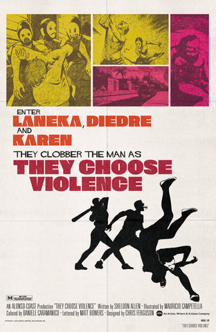 THEY CHOOSE VIOLENCE #3 (OF 5) CVR B CHRIS FERGUSON & MAURICIO CAMPETELLA BLAXPLOITATION FILM HOMAGE VAR (MR)