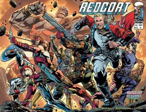REDCOAT #15 CVR D BRYAN HITCH YOUNGBLOOD TEAM UP WRAPAROUND VAR