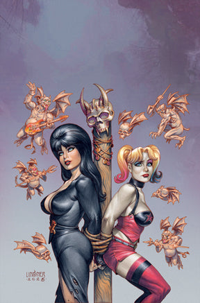 HARLEY QUINN X ELVIRA #2 CVR Q INC 1:20 JOSEPH MICHAEL LINSNER VIRGIN VAR