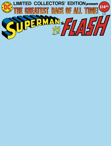 LIMITED COLLECTORS EDITION #48 SUPERMAN VS THE FLASH FACSIMILE EDITION CVR C BLANK VAR