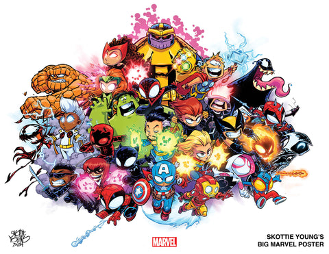 SKOTTIE YOUNG'S BIG MARVEL POSTER  <NOTE-IT'S A POSTER NOT A COMIC BOOK>