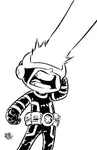 X-MEN #35 SKOTTIE YOUNG'S BIG MARVEL VIRGIN BLACK AND WHITE VARIANT [FHX] 1:50