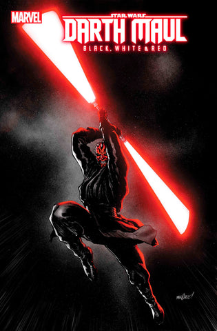 STAR WARS: DARTH MAUL - BLACK  WHITE & RED #4 DAVID MARQUEZ VARIANT 1:25