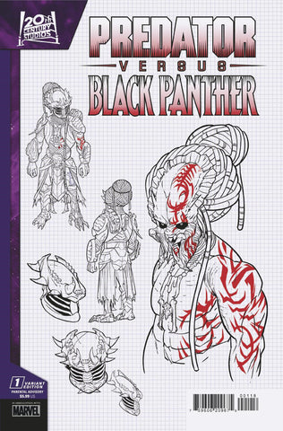 PREDATOR VS. BLACK PANTHER #1 CHRIS ALLEN DESIGN VARIANT 1:10