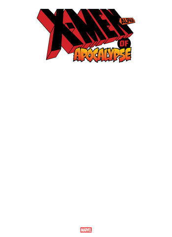 X-MEN OF APOCALYPSE ALPHA #1 BLANK COVER VARIANT