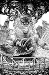 Godzilla Vs. America: Chicago CVR C Var RI (Browne Full Art B&W) 1:25