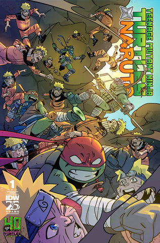 TEENAGE MUTANT NINJA TURTLES X NARUTO #1 CVR F 40TH ANNIV DUNCAN