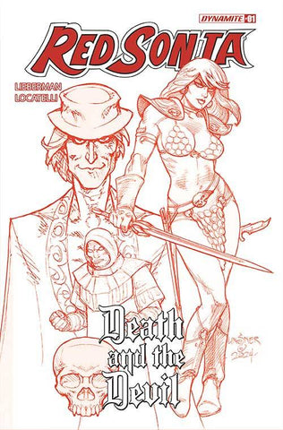 RED SONJA DEATH AND THE DEVIL #1 CVR V FOC 7 COPY INCV LINSNER RED LINE