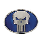 MARVEL PUNISHER BLUE OVAL 3X4 BELT BUCKLE