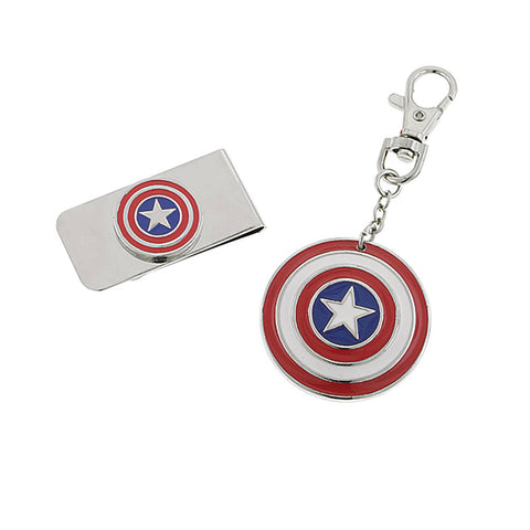 MARVEL CAPTAIN AMERICA KEY CHAIN & MONEY CLIP BOX SET