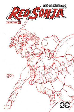 RED SONJA 2023 #17 CVR P 10 COPY FOC INCV LINSNER FIERY RED