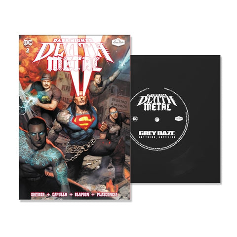 DARK NIGHTS DEATH METAL #2 SOUNDTRACK SPEC ED GREY DAZE WITH FLEXI SINGLE FEATURING ANYTHING, ANYTHING