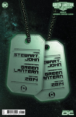 GREEN LANTERN WAR JOURNAL #1 CVR E JOHN STEWART GLOW-IN-THE-DARK DOG TAG CARD STOCK VAR