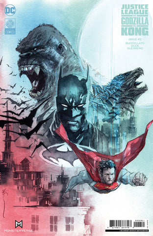 JUSTICE LEAGUE VS GODZILLA VS KONG #2 (OF 7) CVR E INC 1:50 DUSTIN NGUYEN CARD STOCK VAR