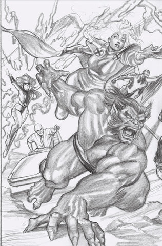 X-MEN 25 ALEX ROSS VIRGIN SKETCH CONNECTING X-MEN VARIANT PART B [FALL] 1:100