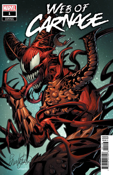 WEB OF CARNAGE 1 SALVADOR LARROCA VARIANT 1:25 – The Joker's Child