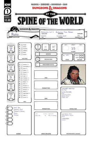 DUNGEONS & DRAGONS AT SPINE OF WORLD #1 (OF 4) CVR B CHARACT