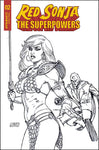 RED SONJA THE SUPERPOWERS #2 20 COPY LINSNER B&W INCV