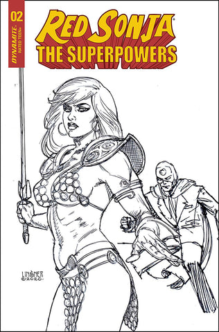 RED SONJA THE SUPERPOWERS #2 20 COPY LINSNER B&W INCV