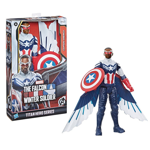 MARVEL TITAN HERO CAPTAIN AMERICA FALCON 12IN AF