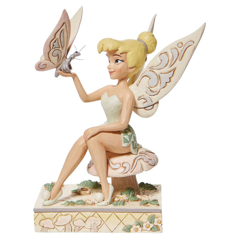 DISNEY TRADITIONS TINKERBELL WHITE WOODLAND 5.9IN STATUE