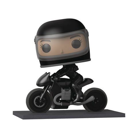 POP RIDES DLX THE BATMAN SELINA KYLE ON MOTORCYCLE VIN FIG