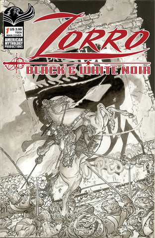 ZORRO BLACK & WHITE NOIR #1 CVR A KALUTA