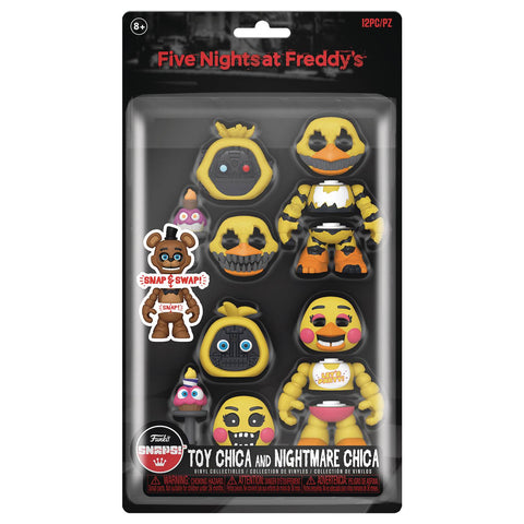 FIVE NIGHTS AT FREDDYS SNAP NIGHTMARE CHICA & TOY CHICA 2PK
