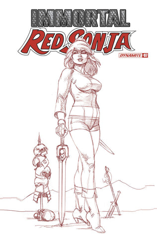 IMMORTAL RED SONJA #7 CVR Q 10 COPY FOC INCV LINSNER FIERY R