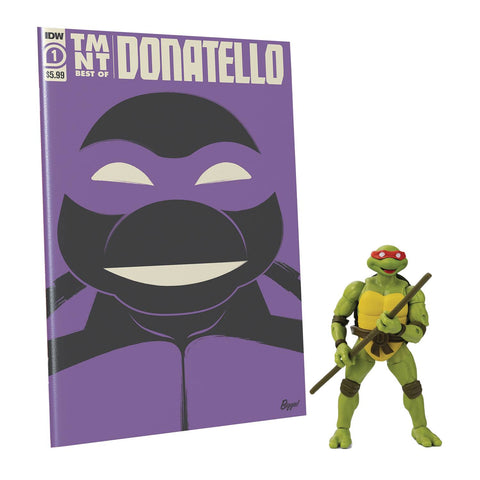 TMNT BEST OF DONATELLO IDW COMIC BOOK & BST AXN 5IN AF