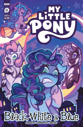 MY LITTLE PONY BLACK WHITE & BLUE #1 CVR B HALL